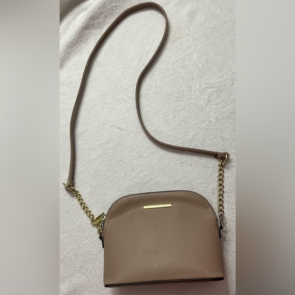 Steve Madden beige double zipper purse with long crossbody chain - Picture 8 of 13